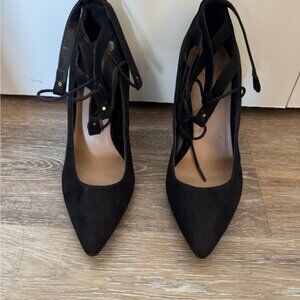 New Look Pointed Toes Black Suede Pump Heels 39 EU
